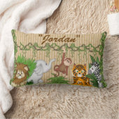 ジャングルサファリの子供の部屋の装飾的な枕 ランバークッション (ブランケット)