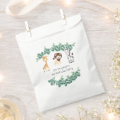 ジャングルサファリの少年たち きりん ライオン ゼブラ 1歳の誕生日 フェイバーバッグ (クリップ留めされた状態)