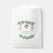 ジャングルサファリの少年たち きりん ライオン ゼブラ 1歳の誕生日 フェイバーバッグ (正面)