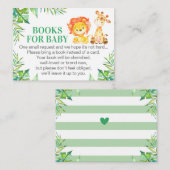 ジャングルサファリの本ベビーグリーンシャワーボーイライオン エンクロージャーカード (正面/裏面)