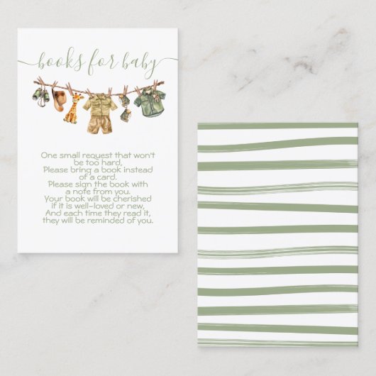 ジャングルサファリの物干し台本を持ってくる 名刺 (正面/裏面)