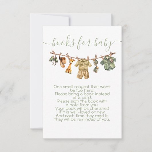 ジャングルサファリの物干し台本を持ってくる 招待状 (正面)