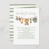 ジャングルサファリの物干し台本を持ってくる 招待状 (正面/裏面)