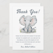 ジャングルサファリの男の子のための赤ちゃんシャワー 招待状 (正面/裏面)