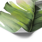 ジャングルサファリの緑の赤素朴ちゃんシャワー ポスター (角)