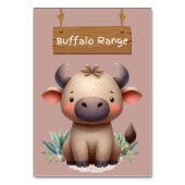 ジャングルサファリはっきりしたバッファローテーブルサイン テーブルナンバー (正面)