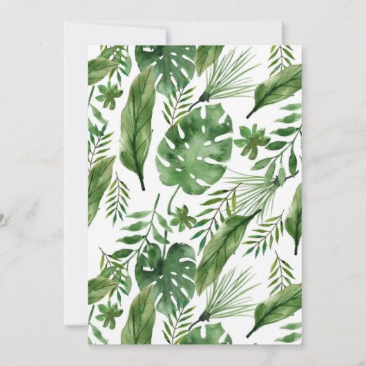 ジャングルサファリをテーマにした誕生日パーティーの招待状 招待状 (裏面)