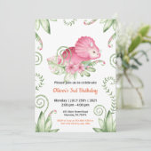 ジャングルサファリをテーマにした誕生日 招待状 (スタンド正面)