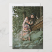 ジャングルサファリアドベンチャー写真待ちベビーシャワー 招待状 (裏面)