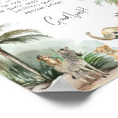 ジャングルサファリアニマルズおしゃぶり狩りサイン ポスター (角)