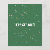 ジャングルサファリアニマルズバジェット誕生日招待状 (裏面)