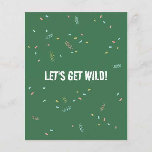 ジャングルサファリアニマルズバジェット誕生日招待状 (裏面)