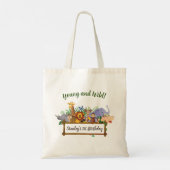 ジャングルサファリアニマルズフォレストキッズ誕生日 トートバッグ (裏面)