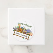 ジャングルサファリアニマルズフォレストキッズ誕生日 フェイバータグ (インサイチュ)