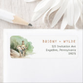 ジャングルサファリアニマルズベビーシャワー差出人住所 ラベル (インサイチュ)