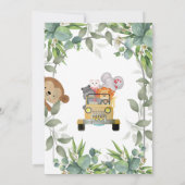 ジャングルサファリアニマルズワイルドワンバースデーボーイ 招待状 (裏面)