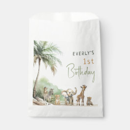 ジャングルサファリアニマルズ子供の誕生日パーティー フェイバーバッグ