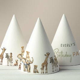 ジャングルサファリアニマルズ子供の誕生日 パーティーハット