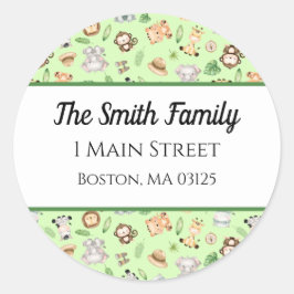 ジャングルサファリアニマルズ差出人住所 ラウンドシール