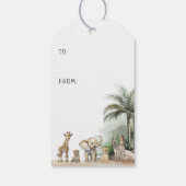 ジャングルサファリアニマルズ最も幸せな誕生日 ギフトタグ (裏面)