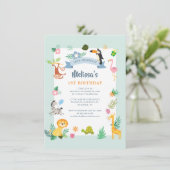 ジャングルサファリアニマルズ1st誕生日パーティー 招待状 (スタンド正面)