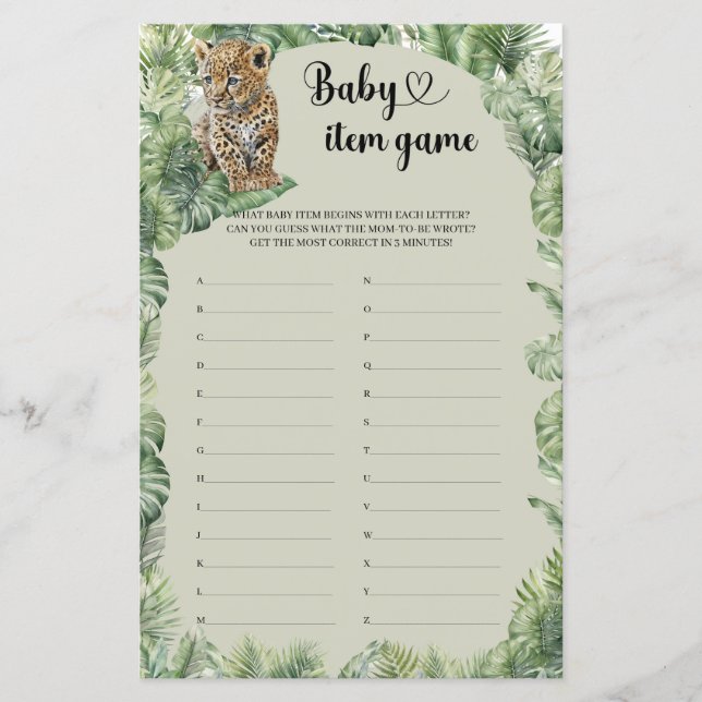 ジャングルサファリアニマルトロピカルベビーアイテムゲーム (正面)