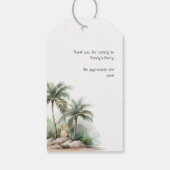 ジャングルサファリアニマルバースデーパーティーメッセージカード ギフトタグ (裏面)