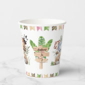 ジャングルサファリアニマルバースデーパーティー紙カップ 紙コップ (正面)