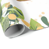 ジャングルサファリアニマルフォレストカスタム誕生日 ラッピングペーパー (ロールコーナー)