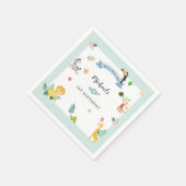 ジャングルサファリアニマル1st誕生日ワイルドワン スタンダードカクテルナプキン (角)