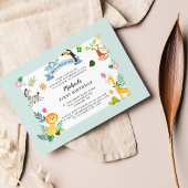 ジャングルサファリアニマル1st誕生日ワイルドワン ノートカード