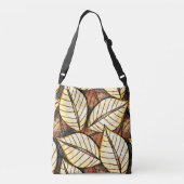 ジャングルサファリエレガントブラウンとベージュアフリカ クロスボディバッグ (裏面)