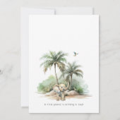 ジャングルサファリエレファントアドベンチャーベビーシャワー 招待状 (裏面)