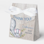 ジャングルサファリエレファントベビージャーシャワーありがとう フェイバーボックス (正面サイド)