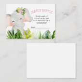 ジャングルサファリオムツエレファントラッフル エンクロージャーカード (正面/裏面)