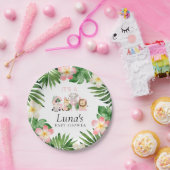 ジャングルサファリガールベビーショー紙プレート ペーパープレート (パーティー)