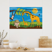ジャングルサファリキッズルームデコールポスターの探検家 ポスター (キッチン)