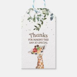 ジャングルサファリキリンありがとうございました ギフトタグ