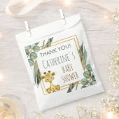 ジャングルサファリキリン赤ちゃんシャワーありがとう フェイバーバッグ (クリップ留めされた状態)