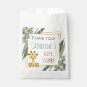 ジャングルサファリキリン赤ちゃんシャワーありがとう フェイバーバッグ (正面)