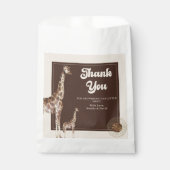ジャングルサファリキリン赤ちゃんシャワーありがとう フェイバーバッグ (正面)