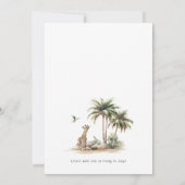 ジャングルサファリキレーフアドベンチャーベビーシャワー 招待状 (裏面)