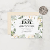 ジャングルサファリキレーフベビーシャワー招待状 ノートカード (正面/裏面インサイチュ)