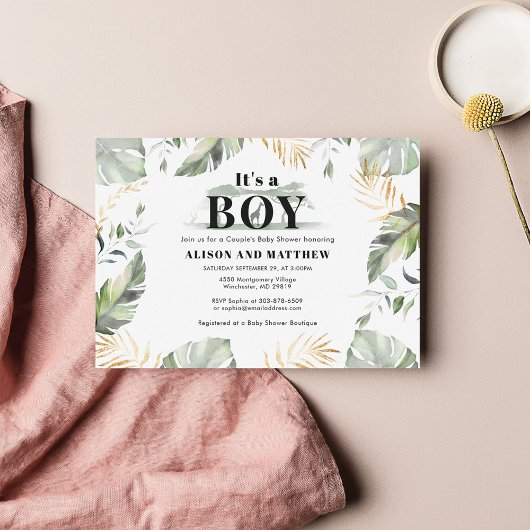 ジャングルサファリキレーフボーイベビーシャワー ノートカード