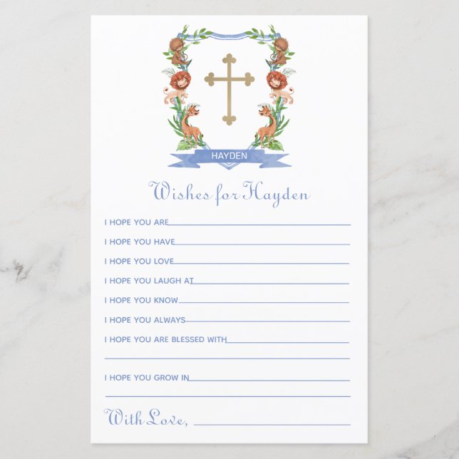 ジャングルサファリクレストバプテスマがベビーを願う (正面)