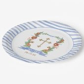 ジャングルサファリクレストボーイバプテスマ ペーパープレート (アングル)