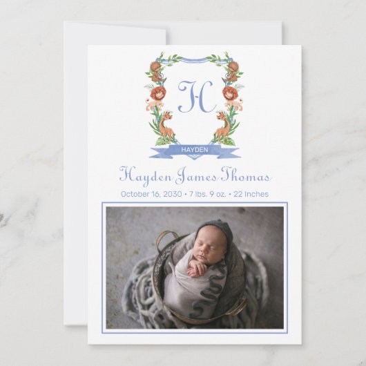 ジャングルサファリクレスト誕生のお知らせ 案内状 (正面)