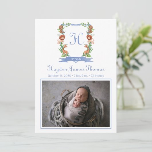 ジャングルサファリクレスト誕生のお知らせ 案内状 (スタンド正面)