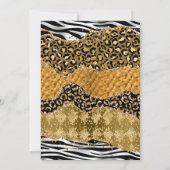 ジャングルサファリグリッターアゲート21歳の誕生日 招待状 (裏面)