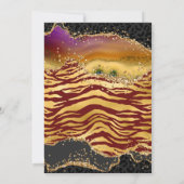 ジャングルサファリグリッターアゲート21歳の誕生日 招待状 (裏面)